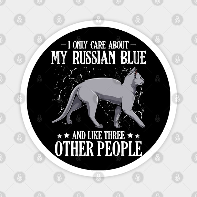 I Only Care About My Russian Blue  - Cat Lover Saying Magnet by Lumio Gifts